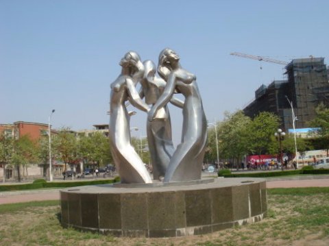 现代广场人物景观雕塑